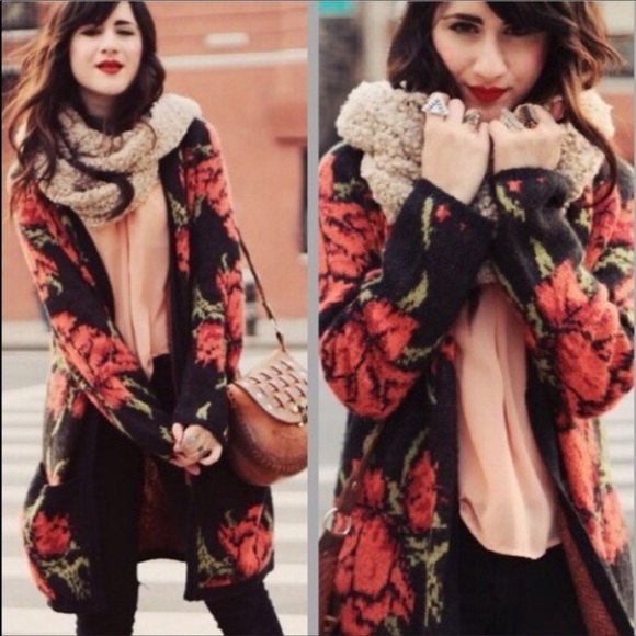 free people flower power cardigan